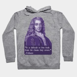 Voltaire Portrait And Quote Hoodie